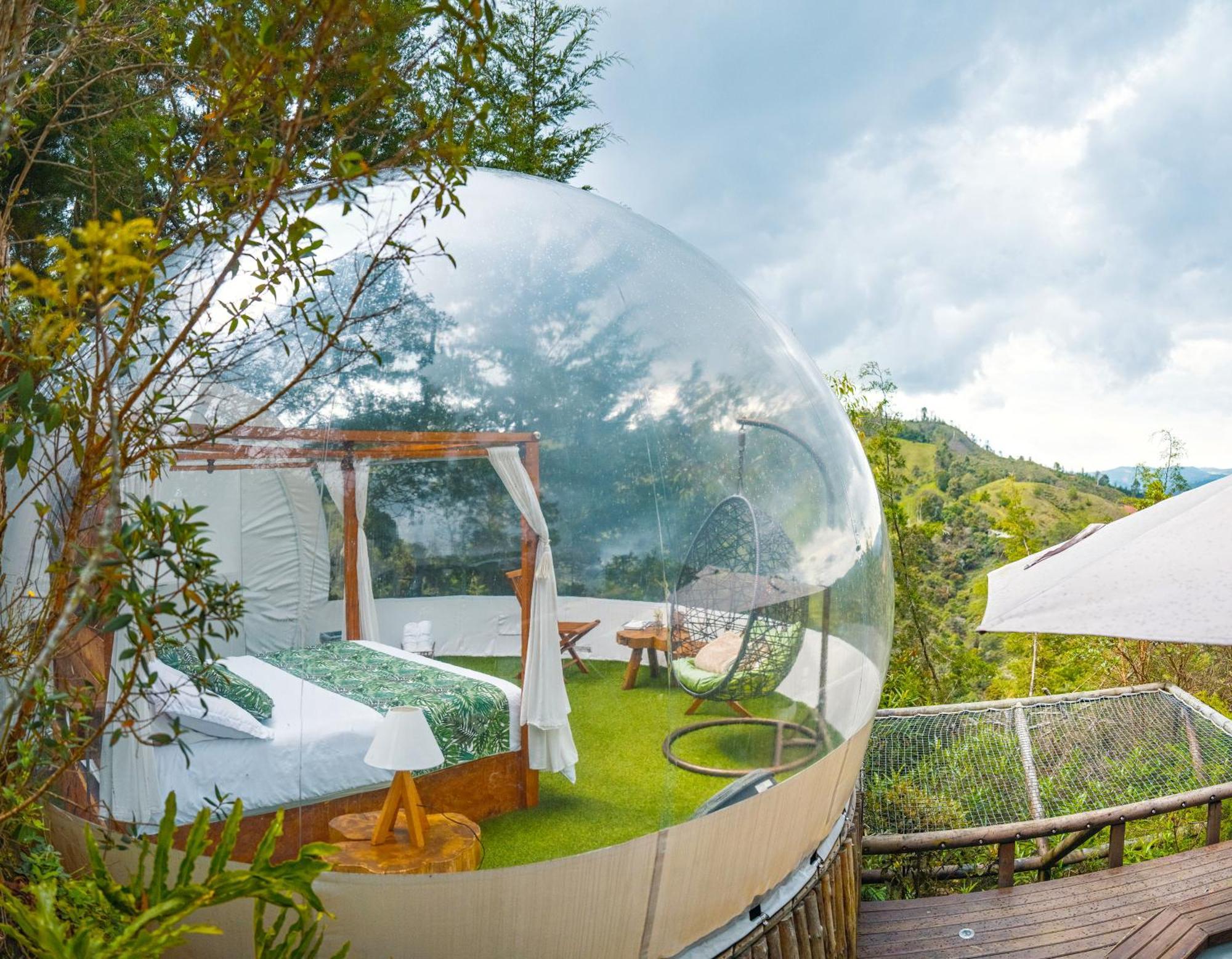 Готель Bubblesky Glamping 40 Min From Medellin Ель-Ретіро Екстер'єр фото